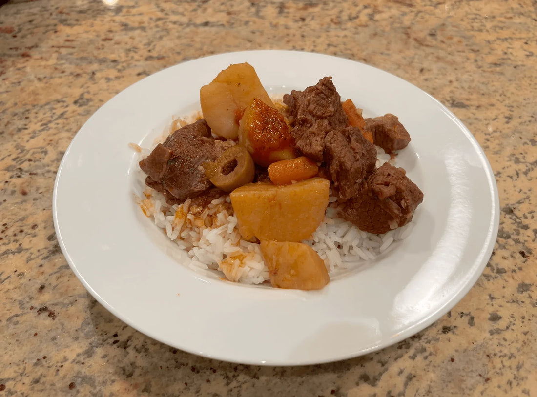 Carne Con Papa (Cuban Beef and Potatoes) with Barbaro Mojo Cuban Hot Sauce - BarbaroMojo.com