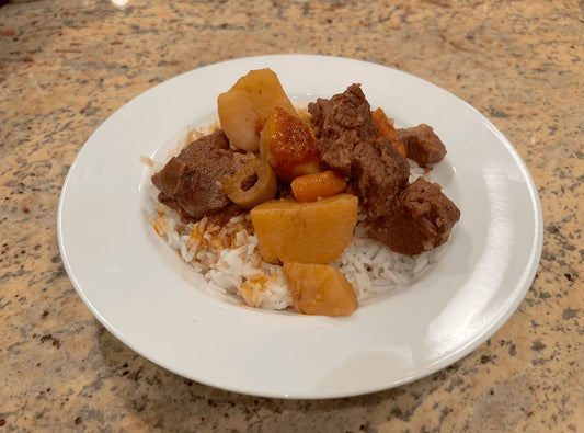 Carne Con Papa (Cuban Beef and Potatoes) with Barbaro Mojo Cuban Hot Sauce - BarbaroMojo.com