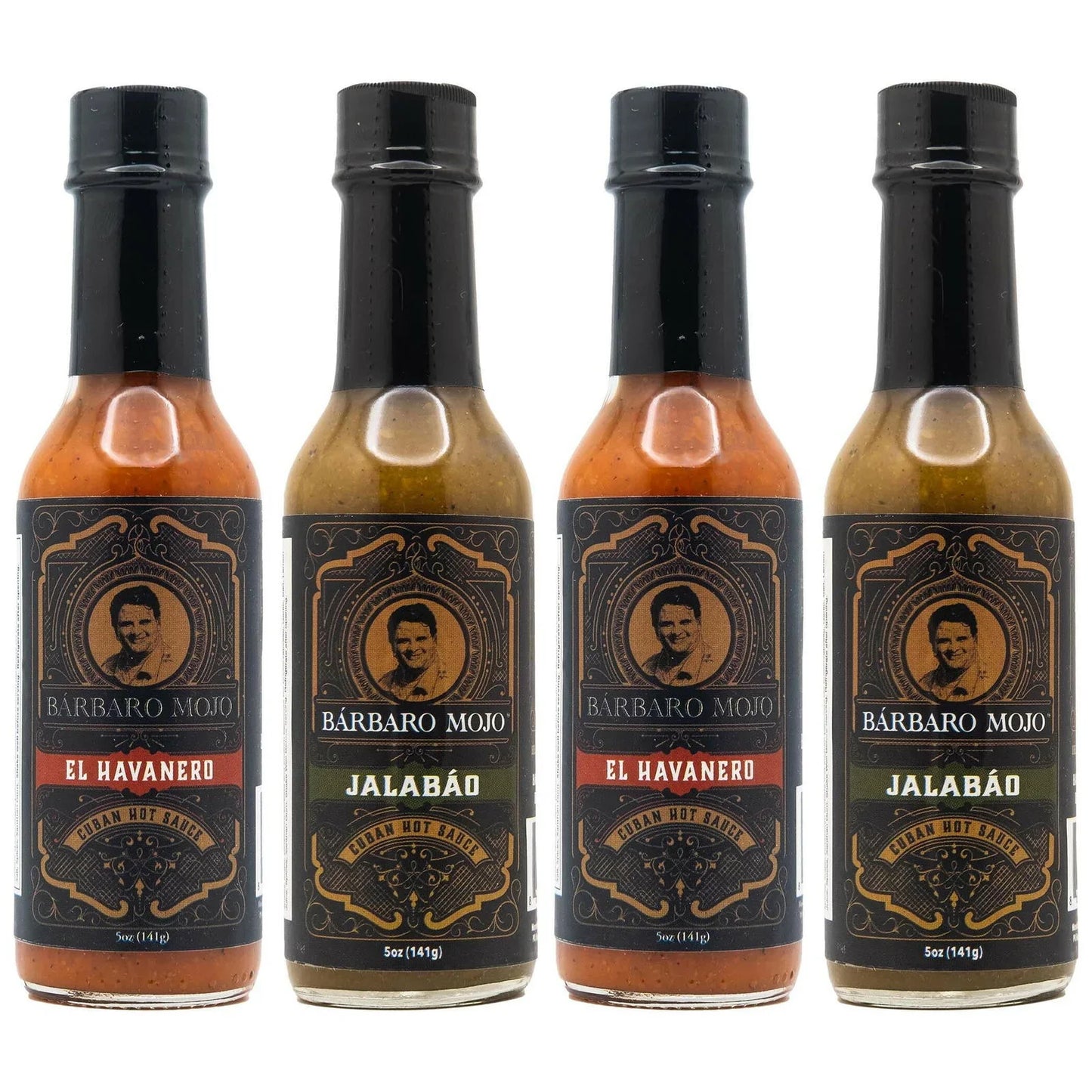 Jalabáo and El Havanero 4-pack Cuban Hot Sauce by Barbaro Mojo - BarbaroMojo.com