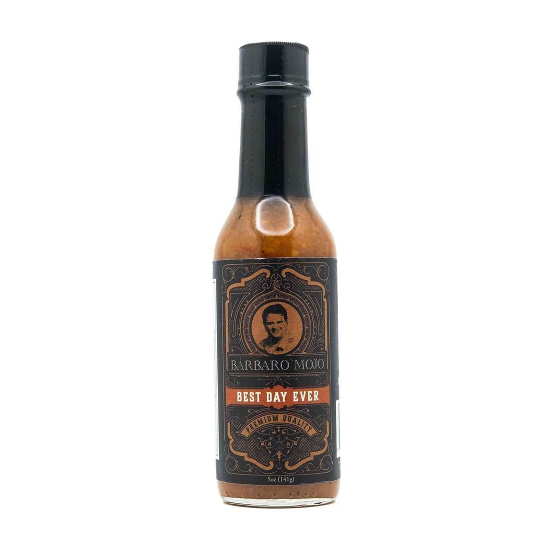 Best Day Ever hot sauce by Barbaro Mojo: mango, habanero, and Carolina Reaper on a Cuban mojo base, the fruit-forward extreme Cuban hot sauce