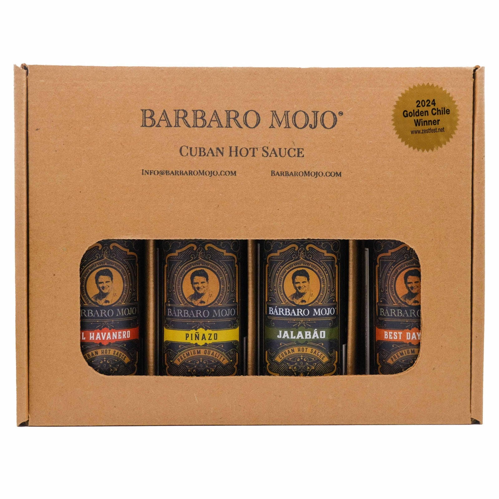 Barbaro Mojo Cuban Hot Sauce Gift Pack (El Havanero, Jalabáo, Piñazo, Best Day Ever) - BarbaroMojo.com
