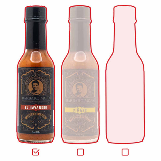 A make your own  3-pack Cuban Hot Sauce