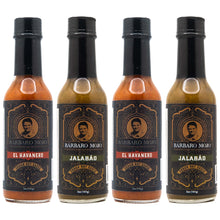Load image into Gallery viewer, Jalabáo and El Havanero 4-pack Cuban Hot Sauce by Barbaro Mojo
