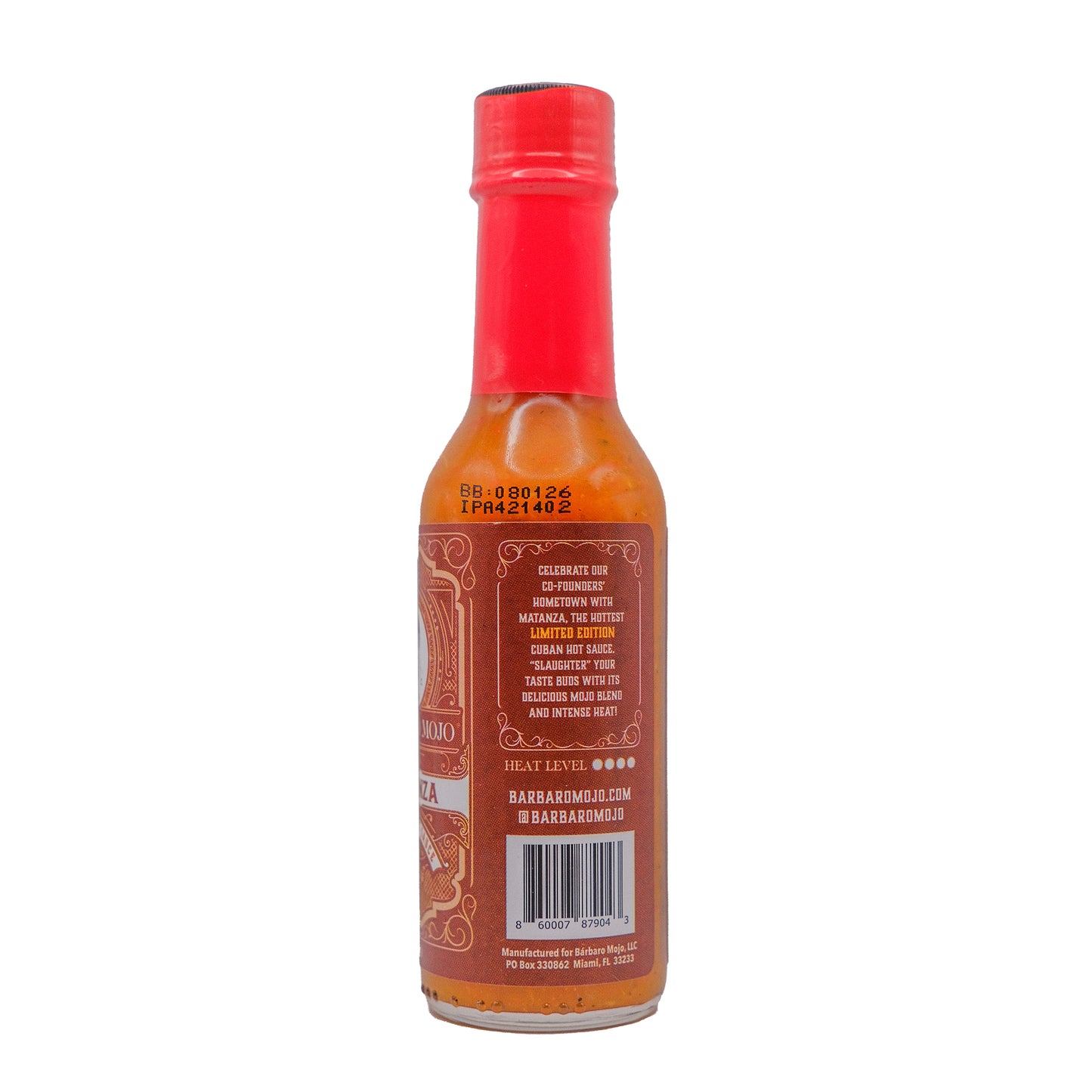 Matanza Cuban Hot Sauce made with Habaneros and Carolina Reaper